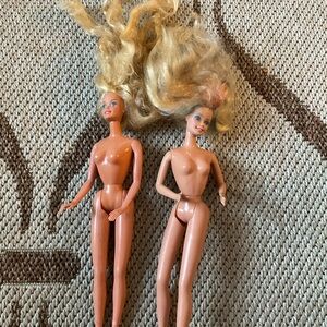 Vintage 1966 Mattel Malaysia Blonde Dolls with Curly Hair